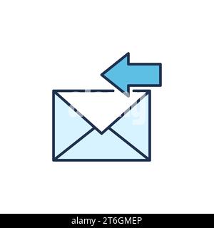 Envelope and Horizontal Arrow vector Email Forward concept colored icon or design element Stock Vector