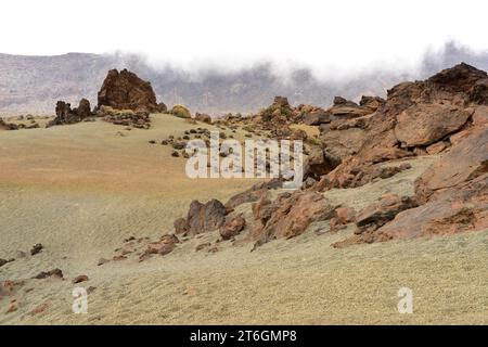Minas de San José, pumice and basalt blocks. Cañadas del Teide National Park, Tenerife, Canary Islands, Spain. Stock Photo