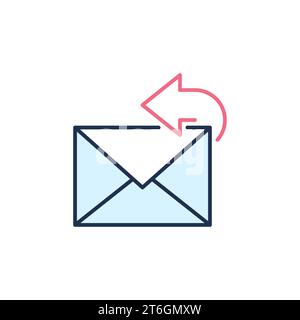 Reply to E-mail Message concept colored icon or design element Stock Vector