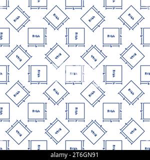 A=bh vector Area of a Rectangle concept seamless pattern in outline style Stock Vector