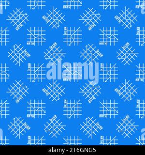 Math Graph vector Science concept blue linear seamless pattern Stock Vector