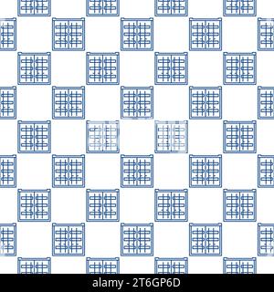 Shipping Container vector concept outline simple seamless pattern Stock Vector