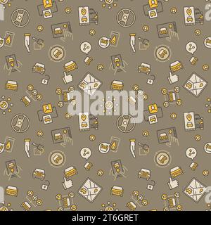 Car Sharing vector Carsharing concept colored modern Seamless Pattern Stock Vector