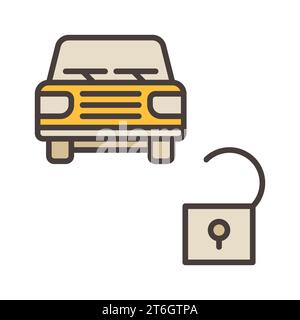 Opened Car vector concept colored icon or design element Stock Vector