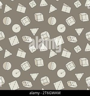 Geometric Shapes and Figures creative seamless pattern. Geometry concept modern vector background Stock Vector