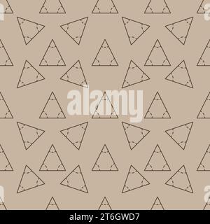 Geometrical Triangle vector linear seamless pattern - Geometry Education concept background Stock Vector