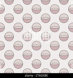 Sphere Mathematics Figure modern seamless pattern - Geometry Education concept vector colored background Stock Vector