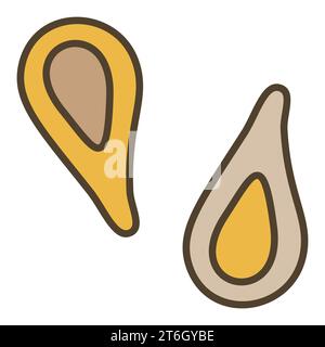 Microbe Primitive Bacteria vector concept colored icon or logo element Stock Vector