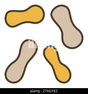 Simple Microbes vector concept colored icon or design element Stock Vector