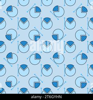 Mathematics Circle vector Math concept colored seamless pattern Stock Vector
