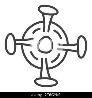 Microbe Bioengineering vector concept thin line icon or design element Stock Vector