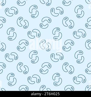 Viruses Bacteria vector Science concept linear minimal seamless pattern Stock Vector
