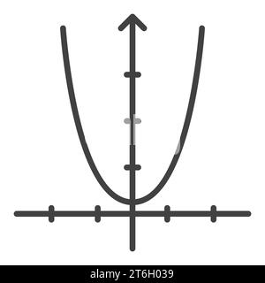Mathematics Function Graph vector concept icon or sign in thin line style Stock Vector