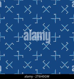 Math Graph with Arrows vector concept seamless pattern in thin line style Stock Vector