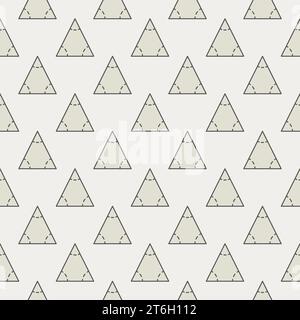 Geometrical Triangle vector colored seamless pattern. Geometry Education concept background Stock Vector