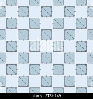 Geometry and Math Education concept vector colored seamless pattern with Geometrical Square sign Stock Vector