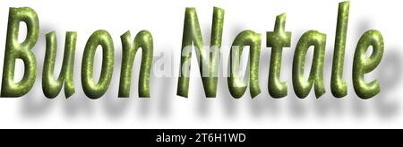 Buon Natale - happy Christmas  Word writing to Italian for website, postcard, book, t-shirt, sweatshirt, mug, photo, label, sticker, book, notebook, Stock Vector