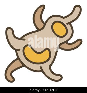 Virus vector Microbiology concept creative colored icon or design element Stock Vector