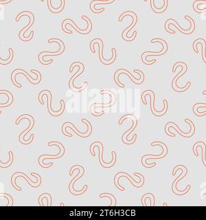 Spiral Bacterium vector Spirilla concept modern seamless pattern in thin line style Stock Vector