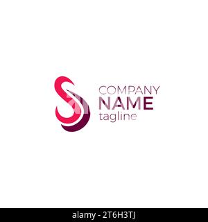 SJ Logo. Letter SJ Swan Logo Design Stock Vector
