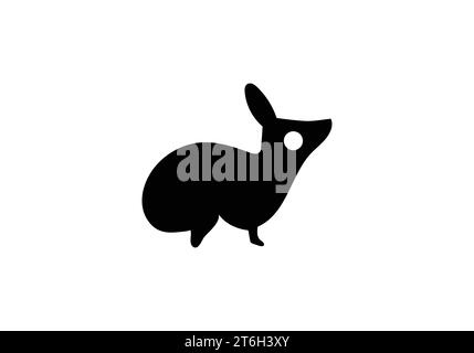 Bilby icon minimal style illustration design Stock Vector