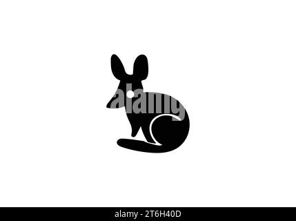 Bilby icon minimal style illustration design Stock Vector