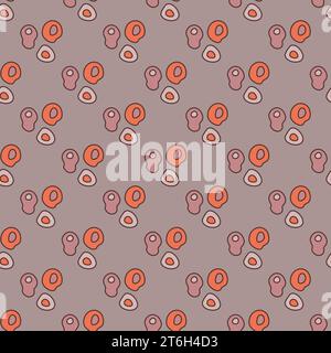 Microbes vector Bioengineering Science concept colorful seamless pattern Stock Vector