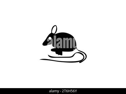 Bilby icon minimal style illustration design Stock Vector