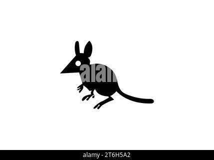 Bilby icon minimal style illustration design Stock Vector