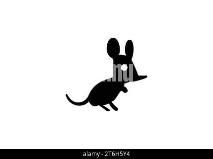 Bilby icon minimal style illustration design Stock Vector