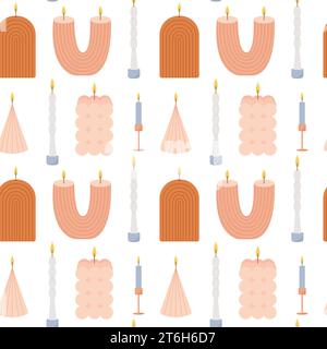 Trendy candles seamless pattern Stock Vector