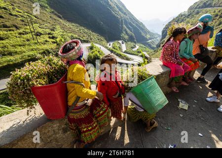 Kid of the Hmong People in North Vietnam Stock Photo