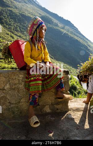 Kid of the Hmong People in North Vietnam Stock Photo