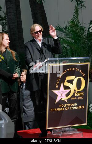 T Bone Burnett at the Hollywood Chamber of Commerce ceremony to honor Rock and Roll Legend Roy Orbison Posthumously with the 2,400th star on the Hollywood Walk of Fame in Hollywood, CA, January 29, 2010. Photo by: Joe Martinez Shooting Star Stock Photo