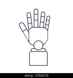 robot hand outline icon- vector illustration Stock Vector