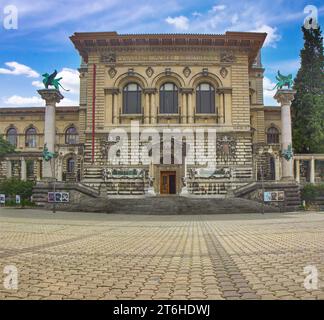 Museum of geology, library and university in Lausanne, Swiaa, located in the 'Palais de Rumine' Stock Photo