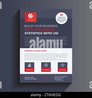 Corporate flyer design template, Business flyer template design, Creative Flyer Layout, Annual report brochure flyer template, Gree cover design. Stock Vector