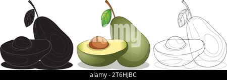 Avocado Fruit Design Illustration Vector Stock Vector