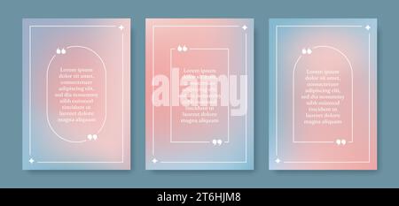 Set of aesthetic quotes templates with different frames. Minimalist abstract speech bubbles. Vector illustration Stock Vector