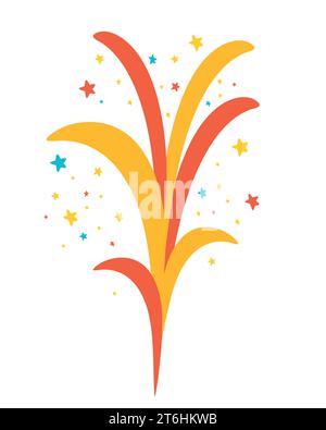 Simple firework emblem. Vector illustration Stock Vector