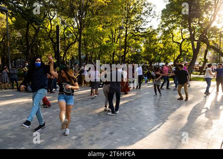 Mexico, Mexico City, Danzon, dance in Alameda Park Stock Photo
