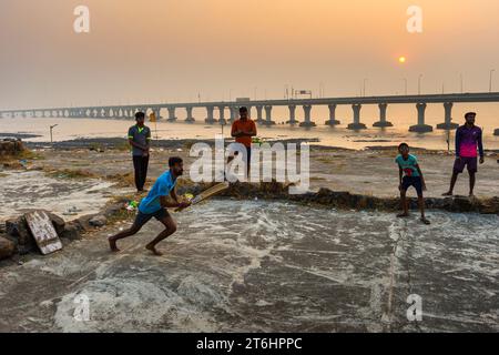 India, Mumbai, Koliwada Village in Worli Stock Photo