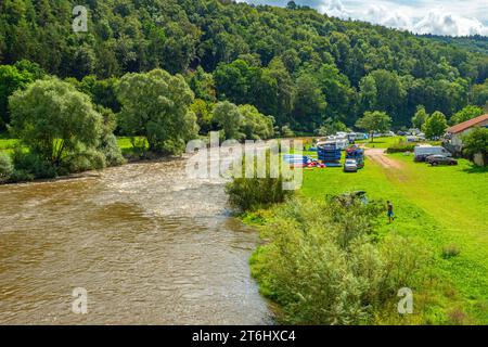 River Sauer near Dillingen, Befort, Beaufort, Benelux, Benelux countries, Little Luxembourg Switzerland, Echternach Canton, Luxembourg, Letzebuerg Stock Photo