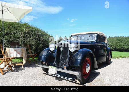 Schwetzingen, Baden-Wuerttemberg, Germany, Concours d'Elegance in the park of the castle, DKW F5-700, year 1938, 20hp, 700cc, cabriolet Stock Photo