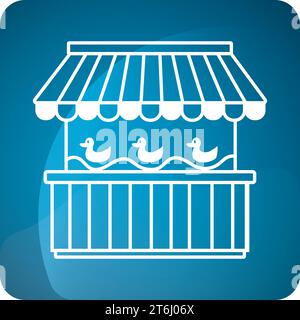Isolated aim the duck game tent icon Vector Stock Vector