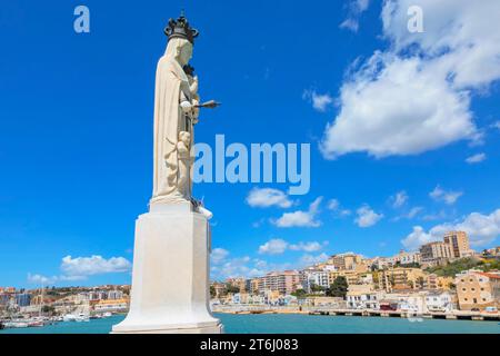 View of Sciacca harbour, Sciacca, Agrigento district, Sicily, Italy Stock Photo