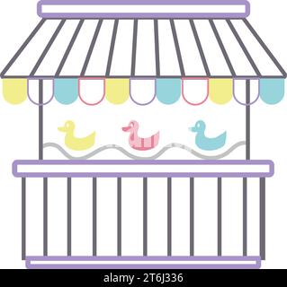 Colored aim the duck game tent icon Vector Stock Vector