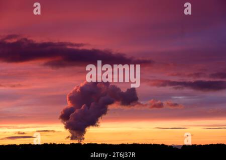 Clouds of smoke Stock Photo