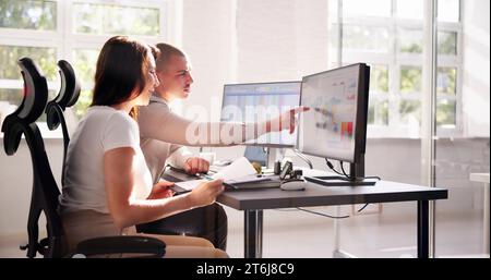KPI Analytics Analytics Dashboard Report On Business Computer Stock Photo