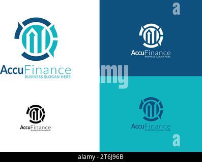 vector accounting and financial logo template Stock Vector